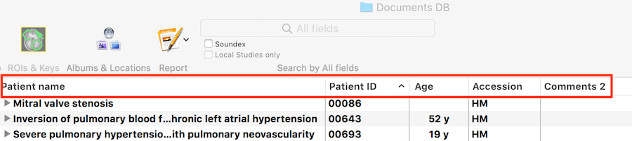 Database Fields